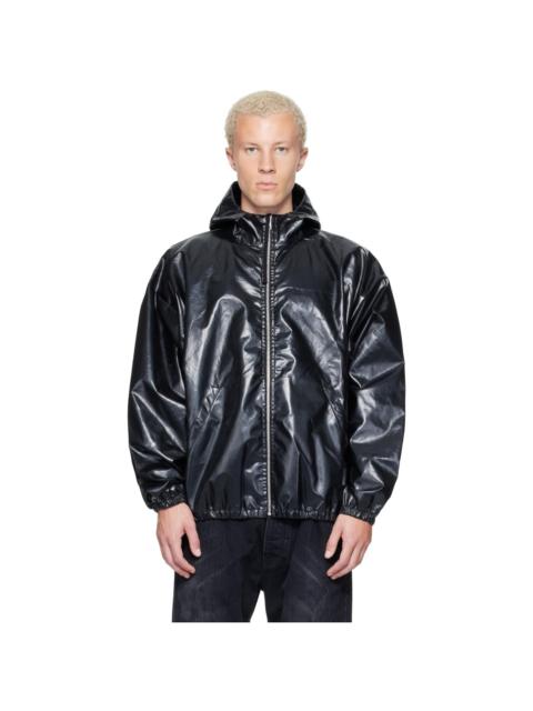 AlLEXANDER DIGENOVA Black Coated Windbreaker Jacket