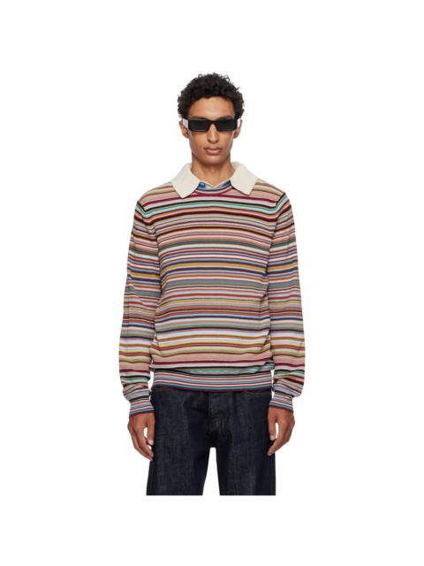 Paul Smith Multicolor 'Signature Stripe' Textured-Cotton Sweater