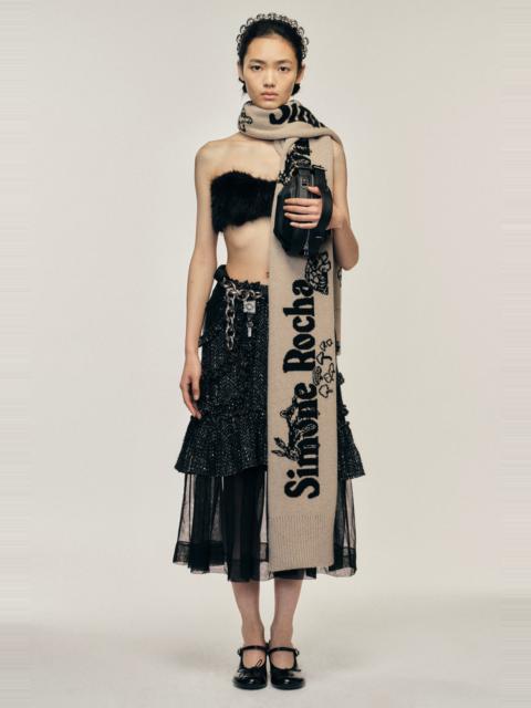 Simone Rocha Multi Frill Patchwork Fray Skirt
