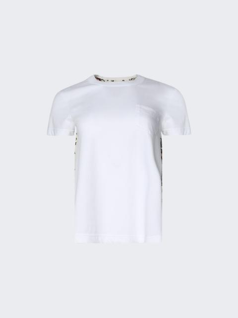 sacai Floral Print X Cotton Jersey T-shirt Ivory