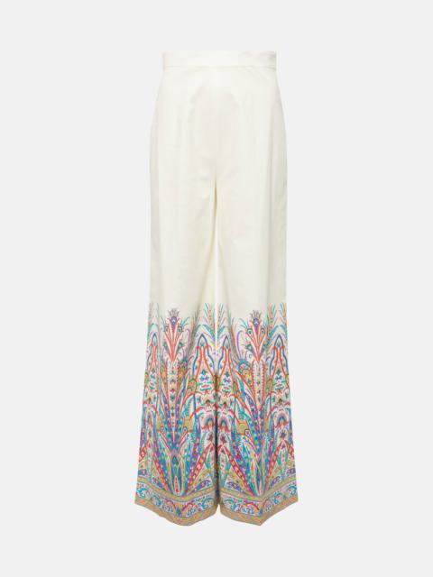 Etro botanical 인쇄 바지