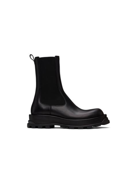 Jil Sander Black Ankle Chelsea Boots