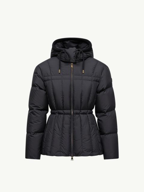 Moncler Estom Vertical-Quilted Hooded Short Down Jacket