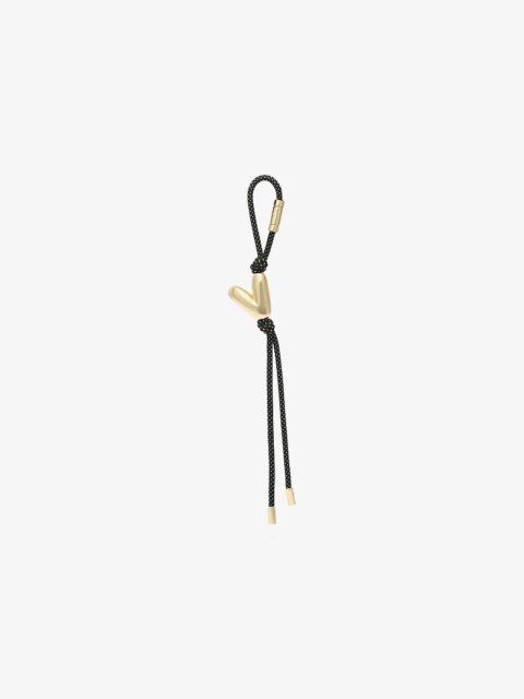 MICHAEL KORS Initial Gold-Tone and Speckled Cord Bag Charm