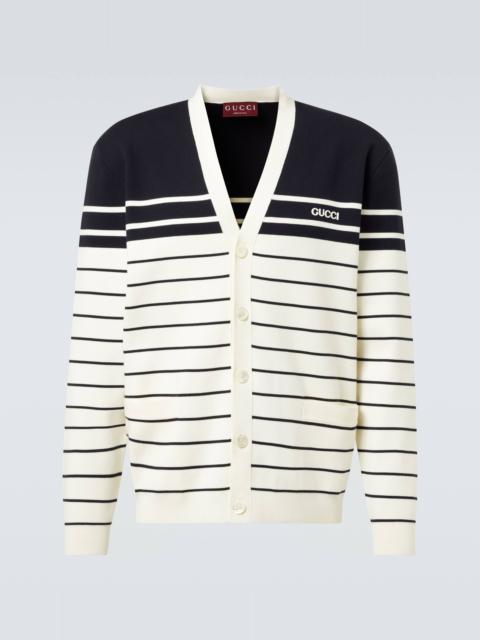 GUCCI Striped cotton cardigan