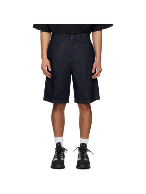 Jil Sander Navy Lightweight Denim Shorts
