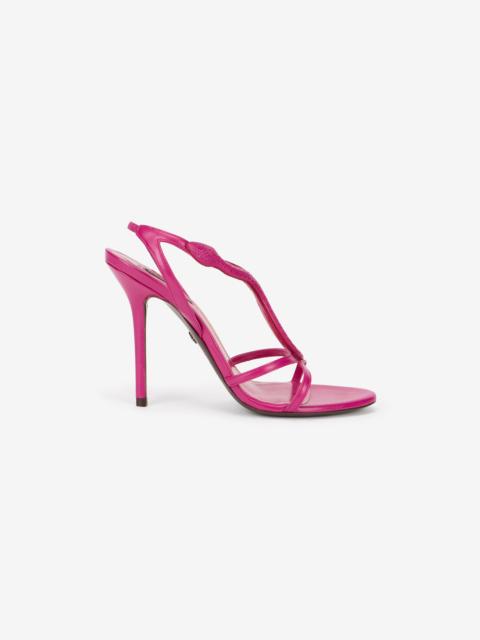 Roberto Cavalli Leather Sandals with Snake Detail