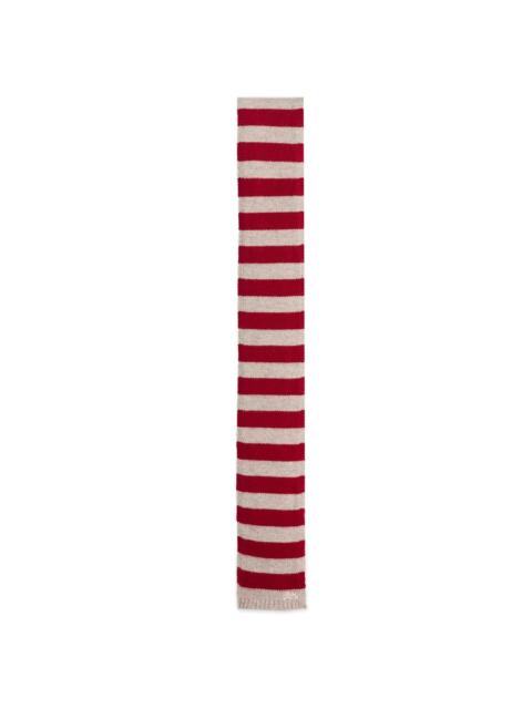 DAMSON MADDER. Damson Madder Stripe Skinny Scarf