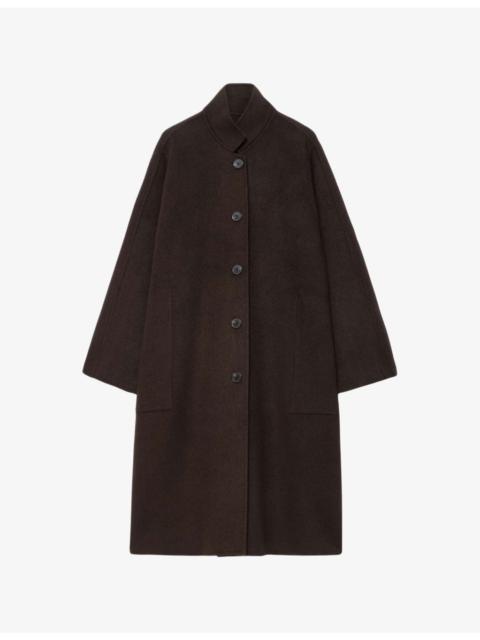 ALLSAINTS Effie Funnel-Neck Wool-Blend Coat