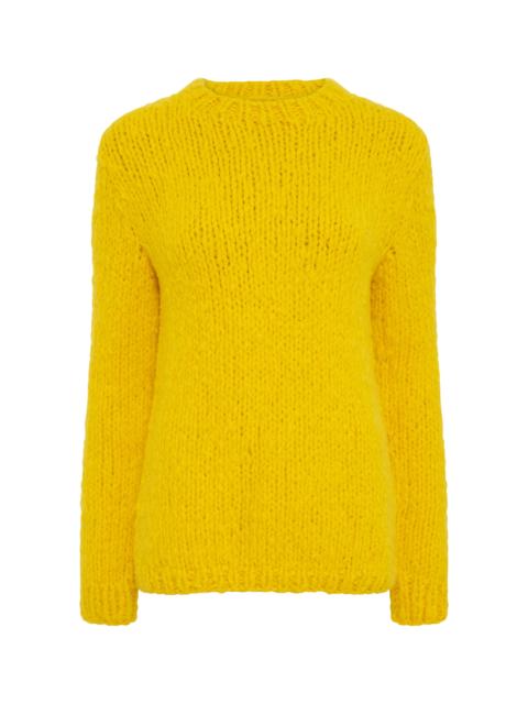 GABRIELA HEARST Lawrence Knit Sweater in Cadmium Yellow Welfat Cashmere