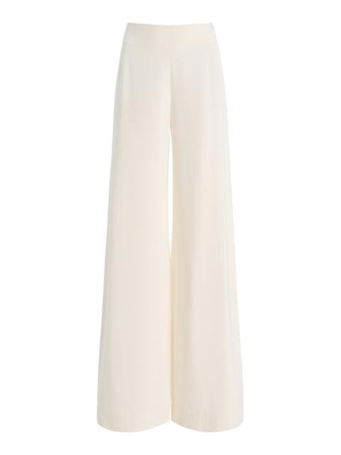 ADAM LIPPES Lazlo Silk Crepe Pants ivory
