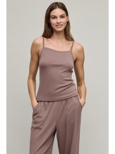 Barefoot Dreams Pointelle Rib Tank with Scallop Trim