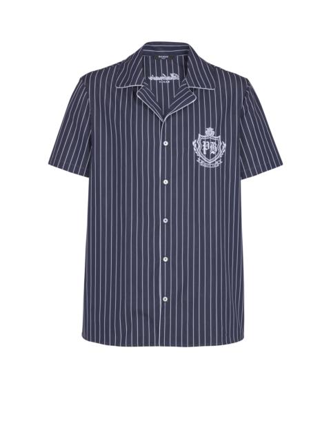 Balmain Striped poplin pyjama shirt