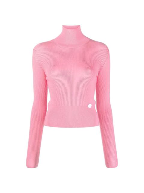 PATOU roll-neck ribbed jumper