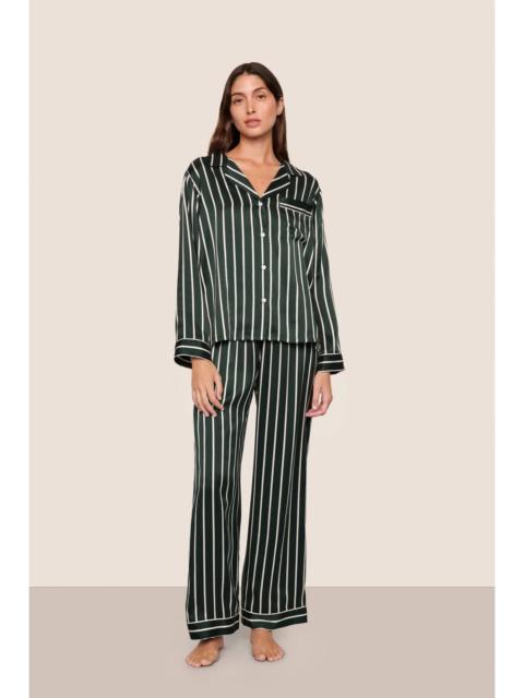 eberjey Inez Washable Silk Printed Long PJ Set
