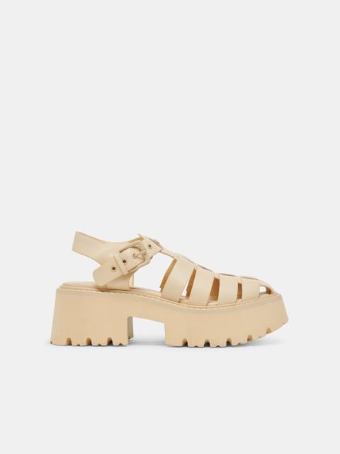 dolce vita LASLY TONAL SANDALS LIGHT YELLOW LEATHER