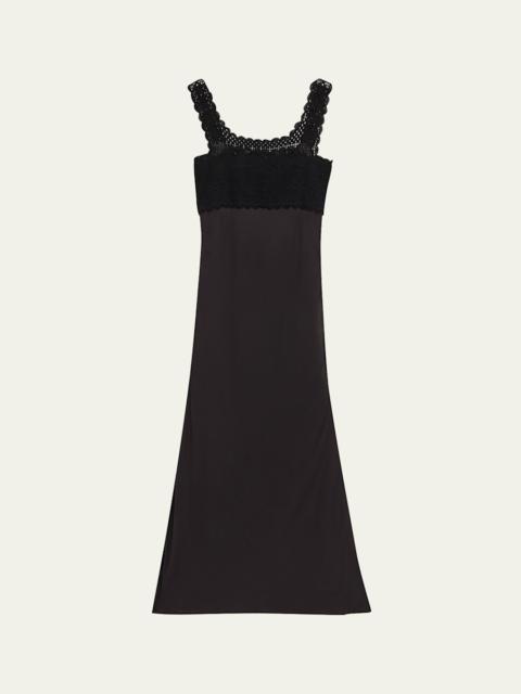 BERNADETTE Lace Crochet Midi Dress