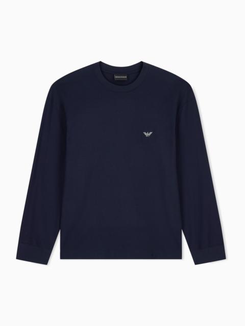 EMPORIO ARMANI PIMA JERSEY CREW-NECK JUMPER