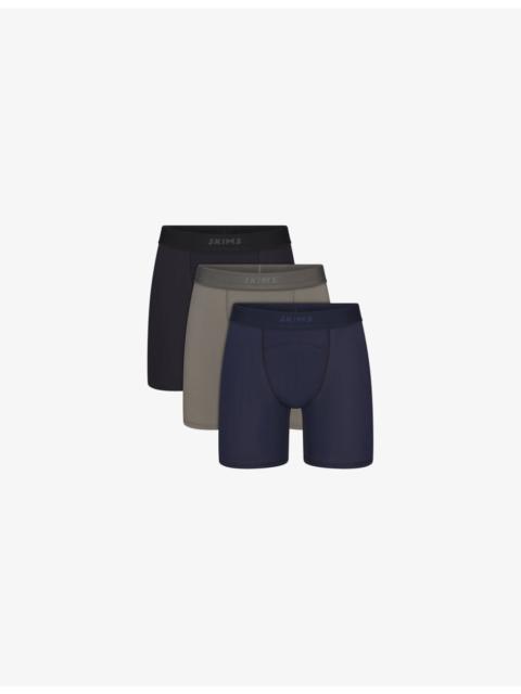 SKIMS Flex Pack of Three Stretch-Jersey Boxer Briefs