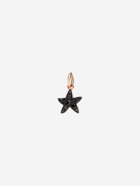 DoDo Rose Gold & Black Diamond Star Charm