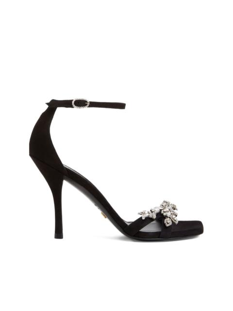 Stuart Weitzman 100mm Nudist Vow crystal-embellished sandals