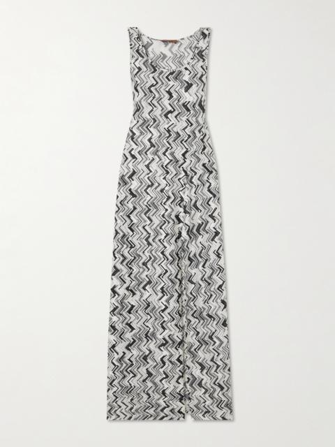 Missoni Striped Embroidered Crochet-knit Coverup
