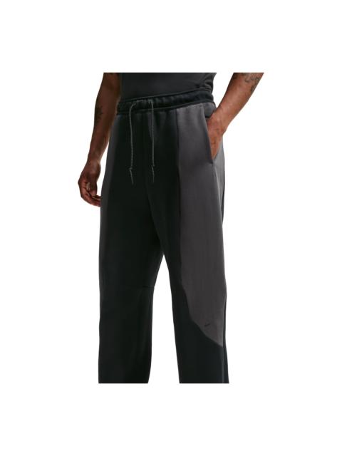 Nike Nike Tech Colour-Block Open-Hem Fleece Trousers 'Black Anthracite' IF1323-010