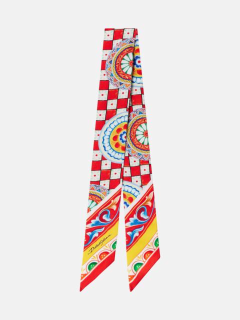 Dolce & Gabbana Carretto silk twill scarf