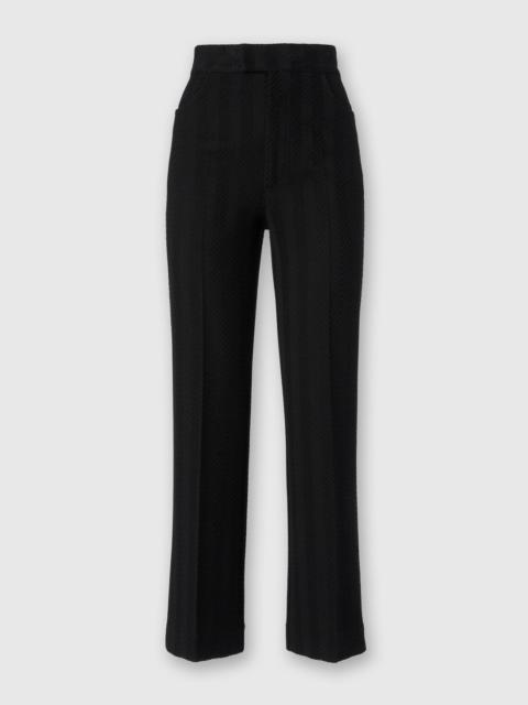 Missoni Classic trousers in cotton and zigzag viscose with cropped hem