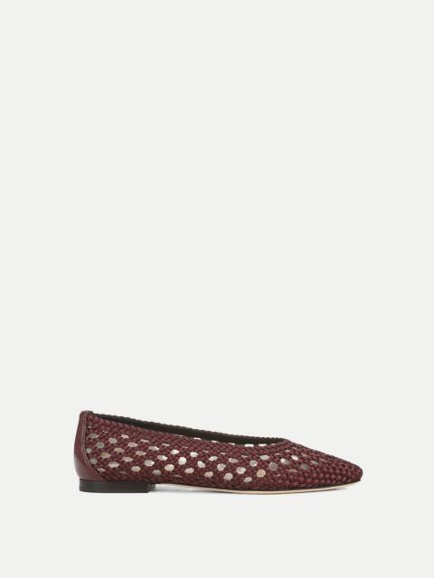 VERONICA BEARD CIENNA WOVEN SATIN FLAT