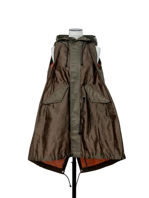 sacai Quilted Satin Hooded Vest