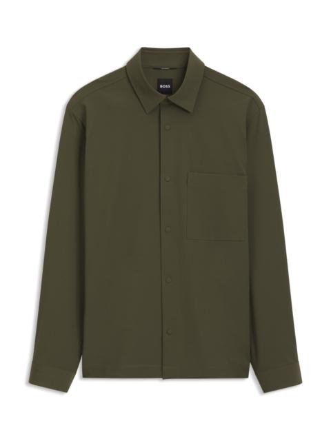 BOSS RELAXED-FIT SHIRT IN PERFORMANCE STRETCH RIPSTOP