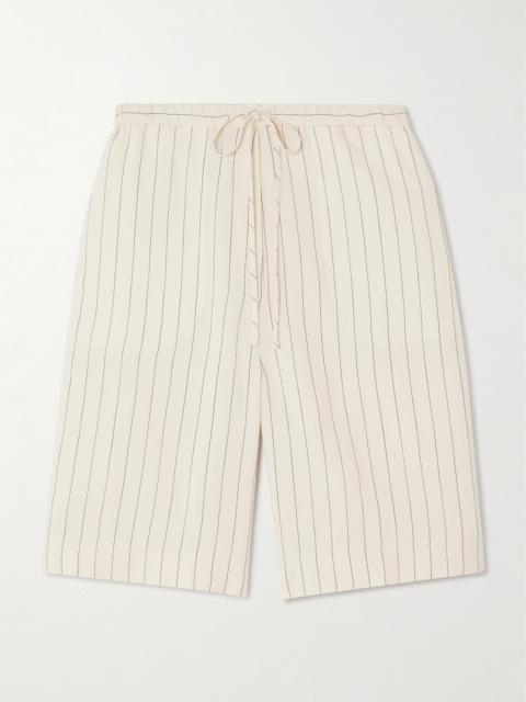 TOTEME Pinstriped Woven Shorts