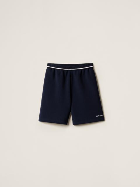 Miu Miu Bonded piqué and technical jersey Bermudas