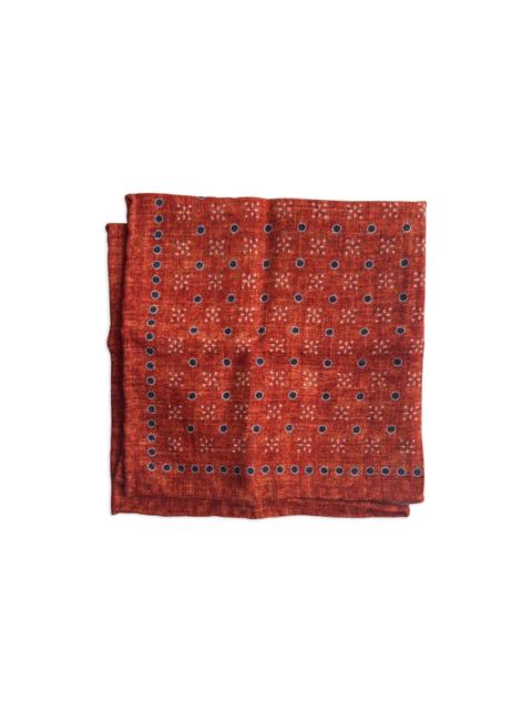 Brunello Cucinelli geometric-print wool pocket square