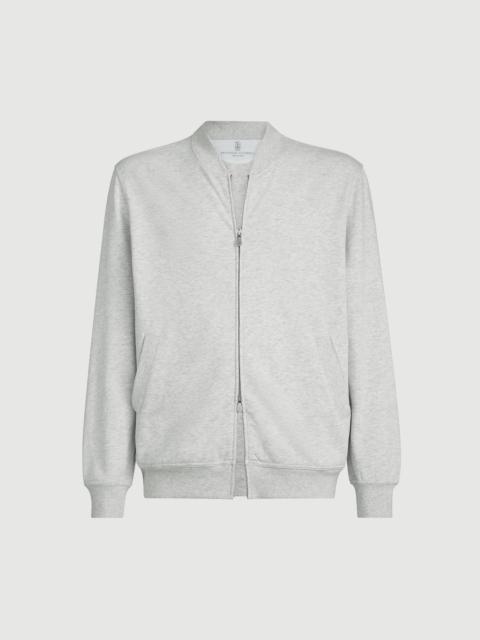 Brunello Cucinelli Techno cotton French terry sweatshirt with zipper