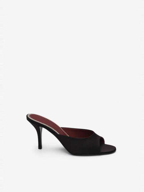 MAGDA BUTRYM Satin pointed-toe mules in black