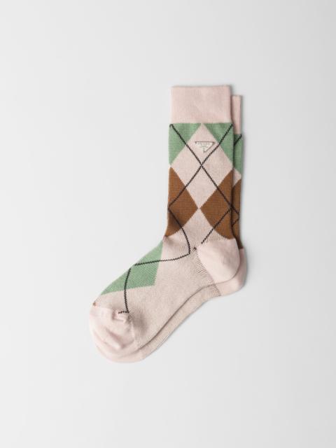 Prada Argyle cotton socks