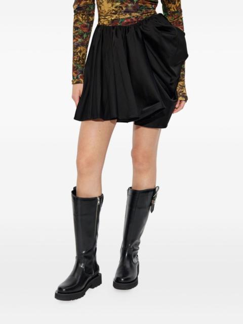 GANNI draped mini skirt