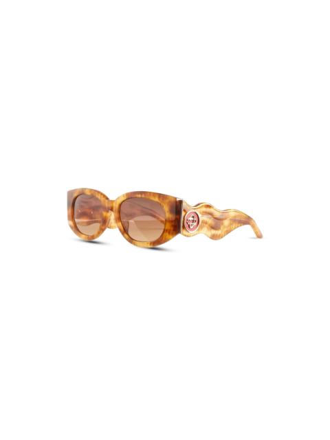 CASABLANCA Memphis Gold & Brown Sunglasses
