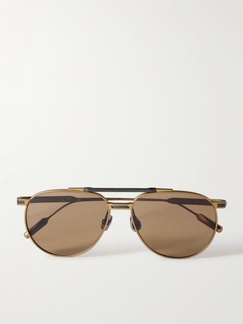 Brunello Cucinelli Aviator-style Titanium Sunglasses