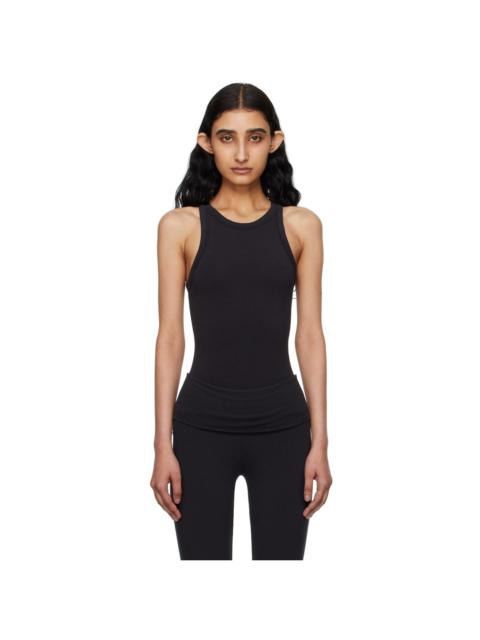 SKIMS Black Cotton Jersey Crew Neck Tank Top