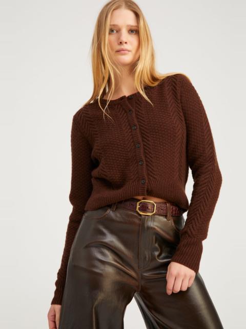 SPRWMN AMERICANO CASHMERE CABLE KNIT CARDIGAN