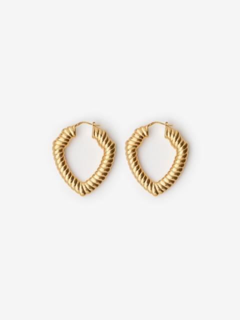 Burberry Large Shield Twisted Hoop Earrings​