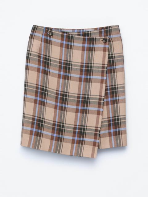 & Other Stories Knee-Length Tartan Wrap Skirt