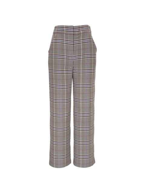 VERONICA BEARD Brixton checked tailored trousers