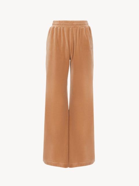 Chloé WIDE-LEG TRACKSUIT PANTS IN VELVET