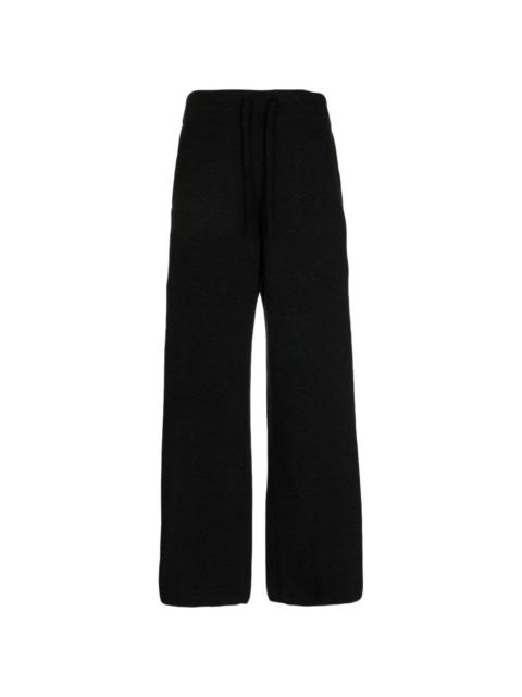 drawstring waist straight-leg trousers