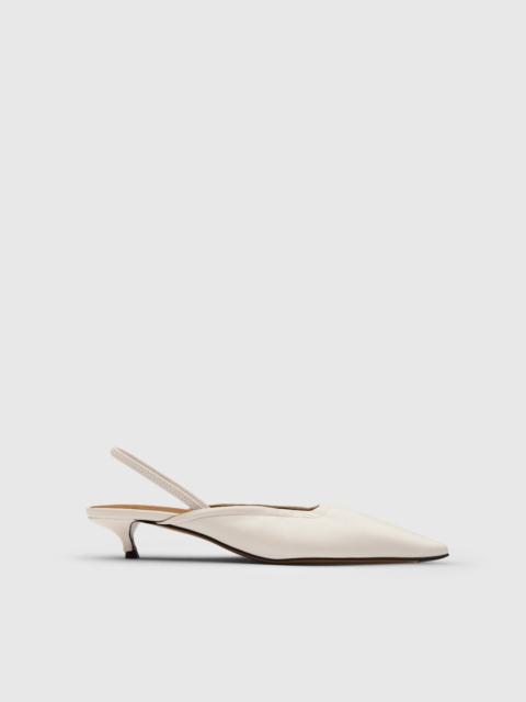 ATP ATELIER Lana Linen Shiny Nappa Slingbacks