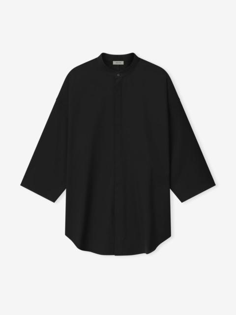 Fear of God Cotton Wool Oxford Mandarin Relaxed Short Sleeve Shirt